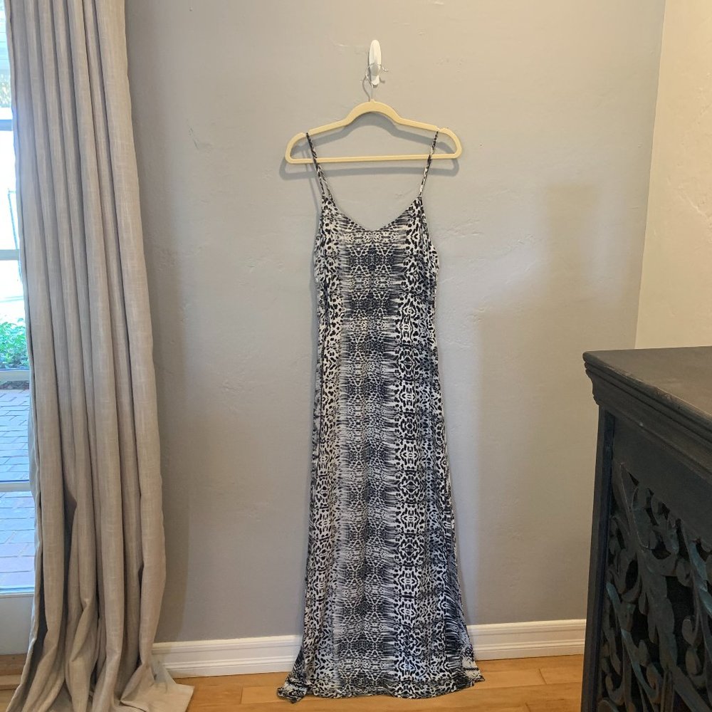 Twelfth Street Barneys Black Leopard Maxi Dress M